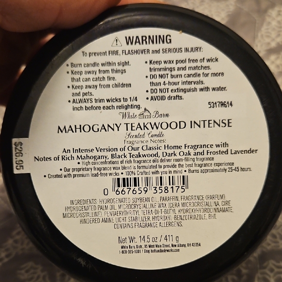 White Barn Black and Gold Candle - Picture 2 of 2